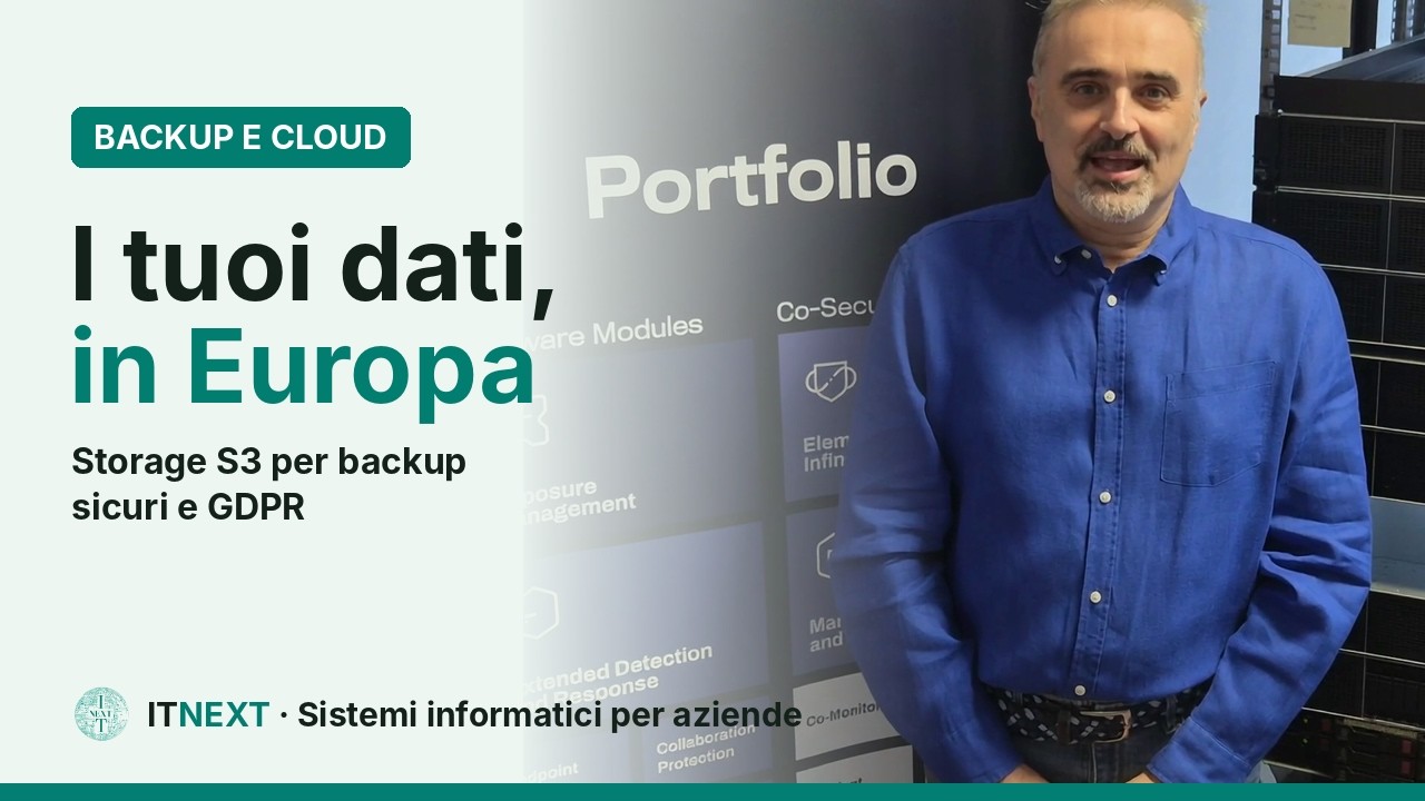 Copertina del video ITNEXT: Storage S3 in Europa: dove conservare i backup aziendali